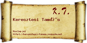 Keresztesi Tamás névjegykártya